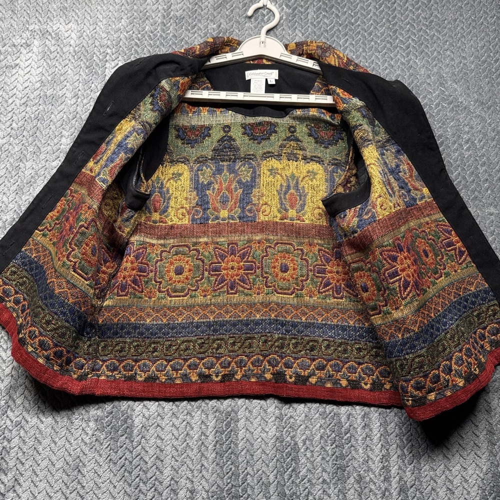 Vintage Coldwater Creek Tapestry Vest Large Southwestern Floral USA Grandma - Picture 4 of 7